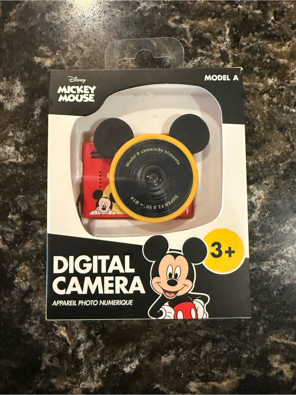 Brand New in Box Disney Mickey Mouse Kids Digital Camera in Red with Yellow Trim